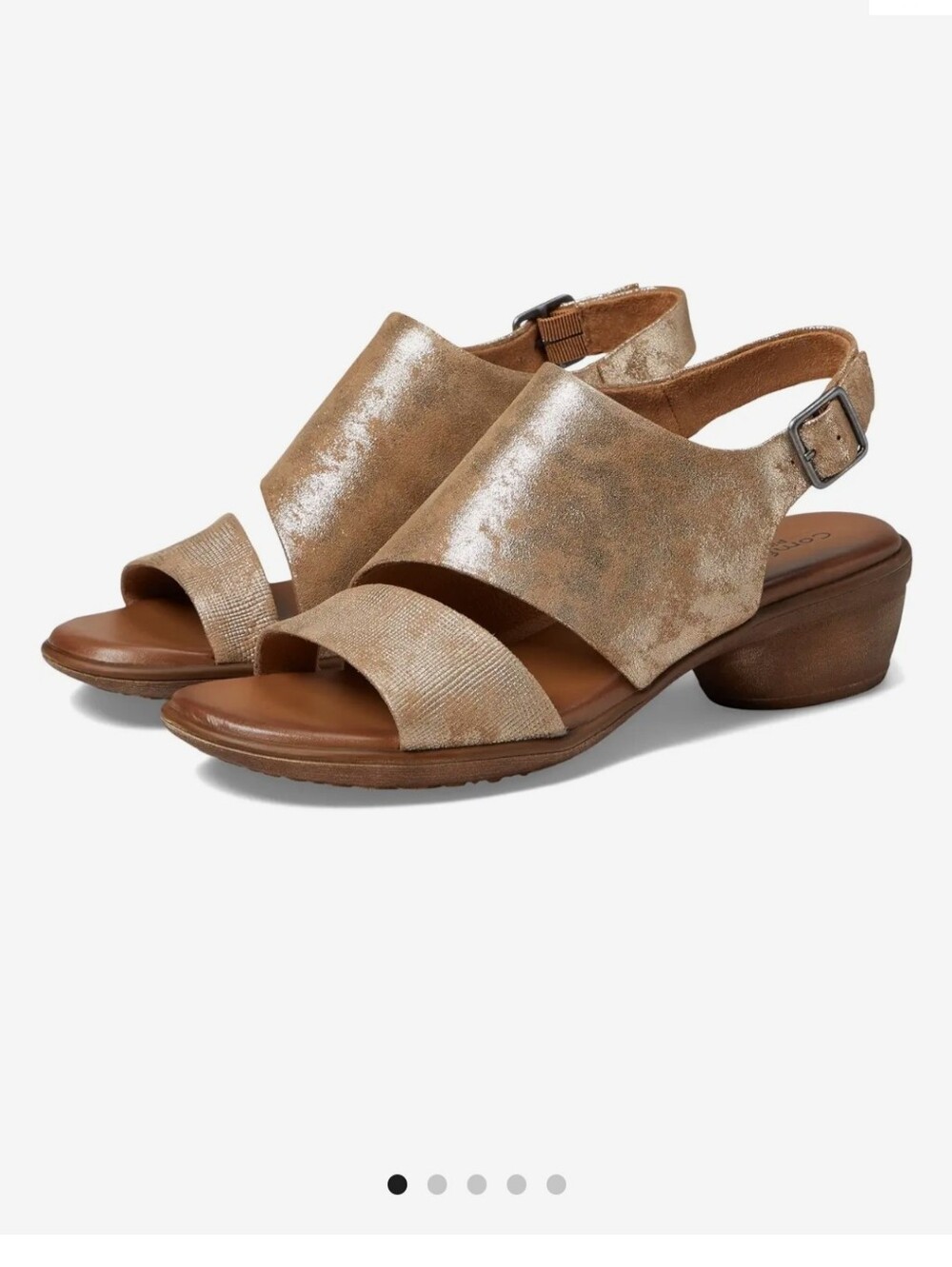 Comfort Stretch Slingback Sandal in Metallic Taupe